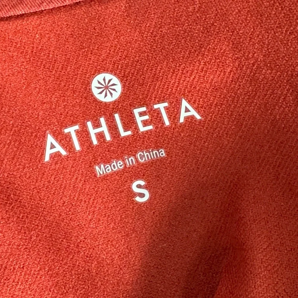 Athleta Aqualuxe Strappy Back Tankini Molded Cup Ruched Swim Top Red Size S
